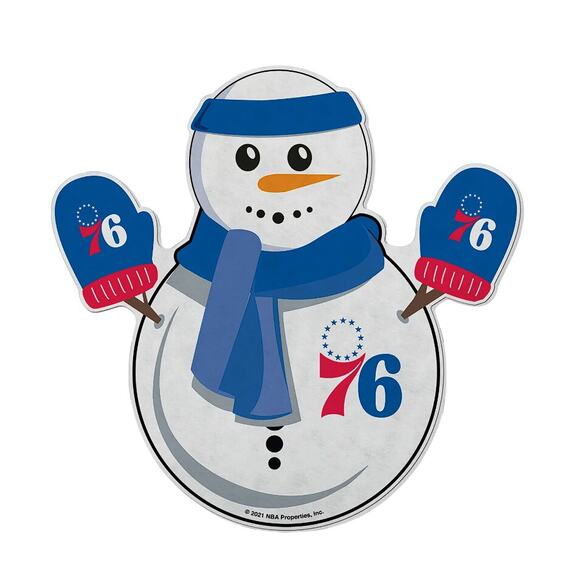 Philadelphia 76ers NBA Basketball Rico Industries Snowman Shape Cut Pennant - Picture 1 of 3